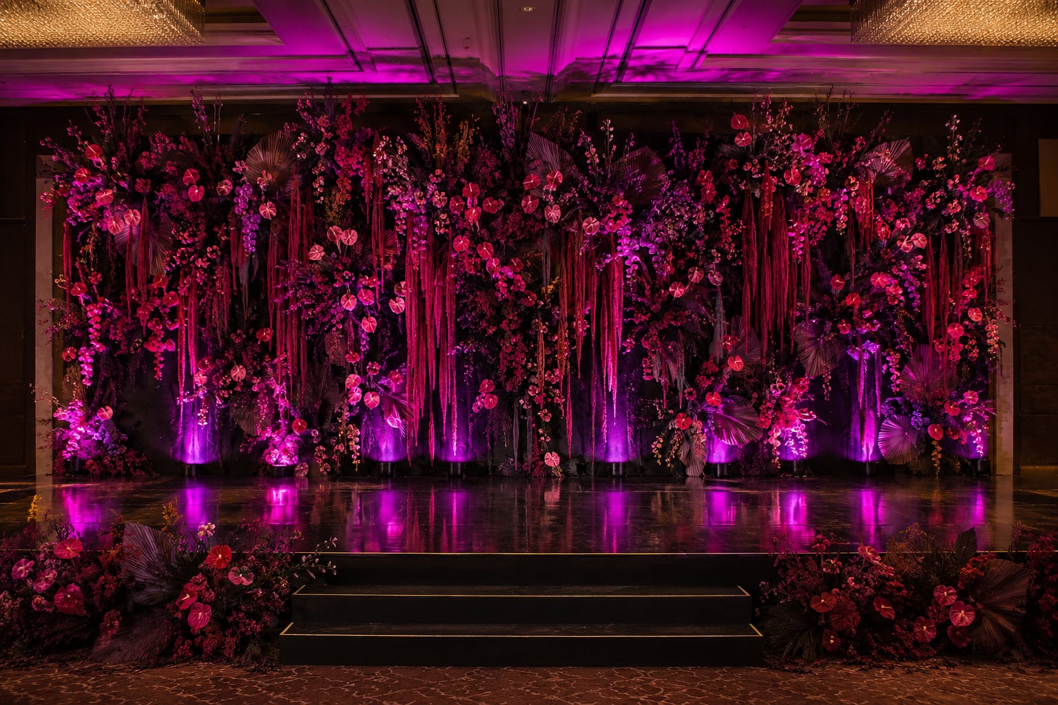 Reception stage backdrop, wide