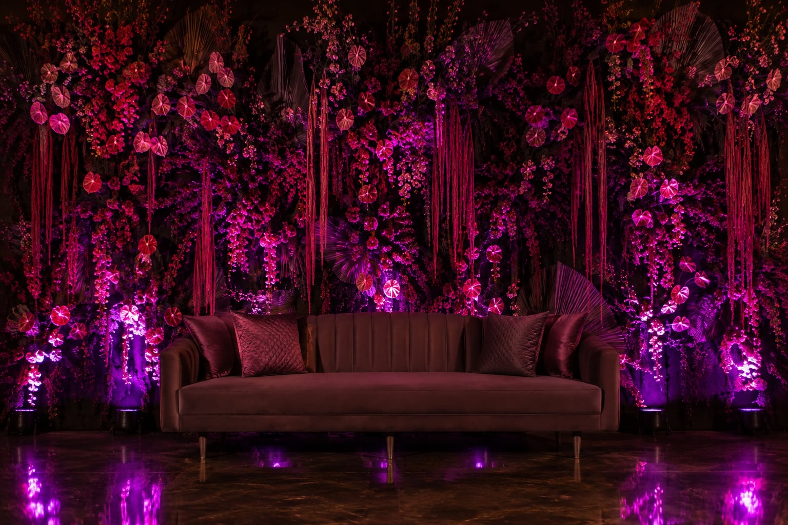 Sofa and seating arrangement on the stage